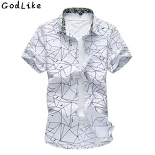 Летние облегающие мужские рубашки с коротким рукавом, хлопок, повседневная брендовая одежда размера плюс 4XL 5XL 6XL