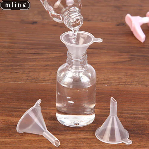 

mling 10Pcs Small Mini Plastic Tiny Funnels for Perfume Diffuser Liquid Essential Oil