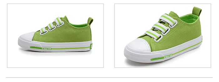 New 5 Colors Canvas Children Shoes Solid Elastic Band Kids Sneakers 2017 Casual Rubber Board Green Black Boys Shoe Girls Sneaker 552 (5)