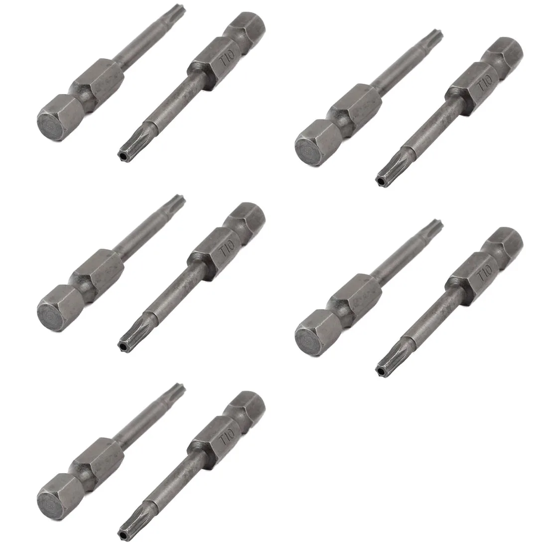 

THGS-50mm Length 2.74mm T10 Type Tip Magnetic Torx Screwdriver Bits 10 Pcs