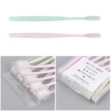 10 шт. зубная щетка с чехлом отбеливающая зубная щетка с мягкой щетиной с верхней ручкой pp щетка для отбеливания зубов Экологически чистая уход за полостью рта