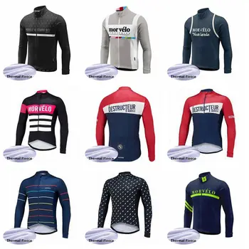 

2019 Cycling Winter Thermal Fleece jersey Racing bicycle MTB Long Sleeve Wear resistant Comfortable U31507