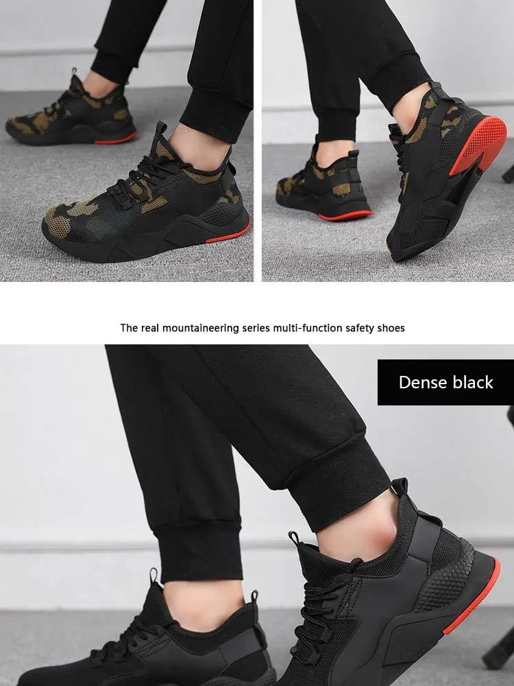 Легкая дышащая защитная обувь со стальным носком для мужчин, повседневные кроссовки, сетчатые ПРОКАЛЫВАЮЩИЕ ботинки, промышленные ботинки размера плюс 36-48