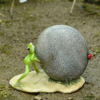 

EVERYDAY COLLECTION cute Animal Frog figurines Micro Landscape Miniature Garden Ornaments creative Home Decoration