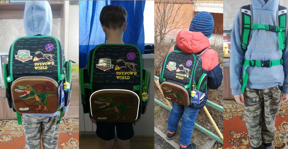 Cocolimo динозавр дизайн начальной школы сумка для мальчиков детская ортопедическая школьная сумка рюкзак для девочек Фея Mochila Escolar зеленый