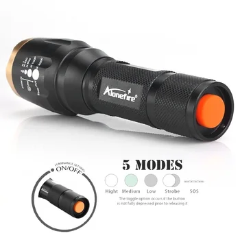 

AloneFire H240 CREE XML T6 LED 2000lumen cree adjustable led Torches Zoomable LED Flashlight for 3x AAA or 18650 Battery