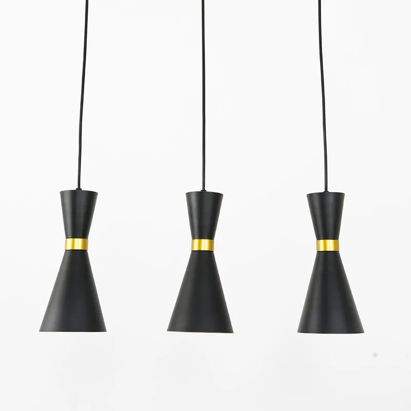 

Modern Deisgn Pendant Lights Dinning Room Kitchen Hanging Lamp E27 5W Led Bulb Black White Metal Decor Home Lighting 220V