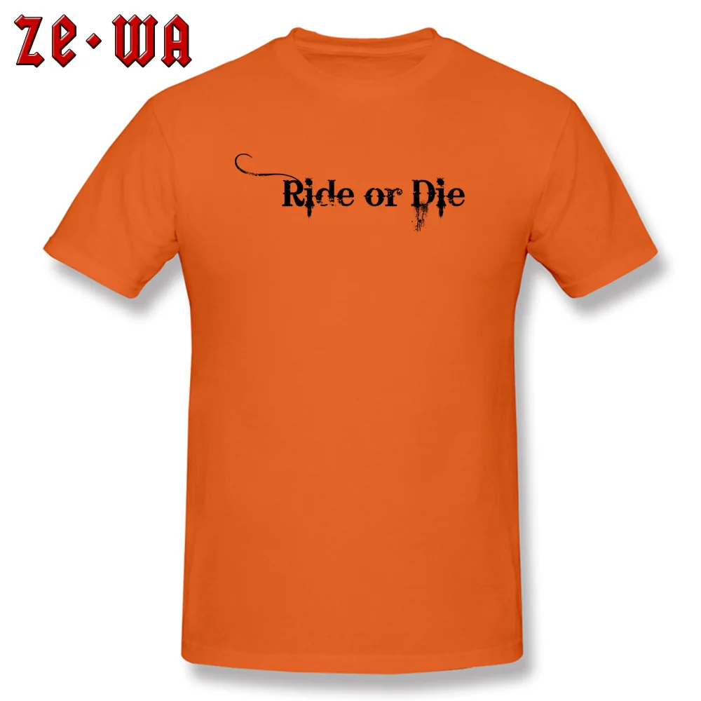 Rider or Die 100% Cotton Man Short Sleeve Tops Shirts 3D Printed Summer Autumn Tshirts Classic Tees Latest O-Neck Rider or Die orange