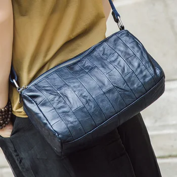 

Vintage Genuine Leather Women's Messenger Shoulder Bag Female Cross-body Soft Casual Shopping Bags