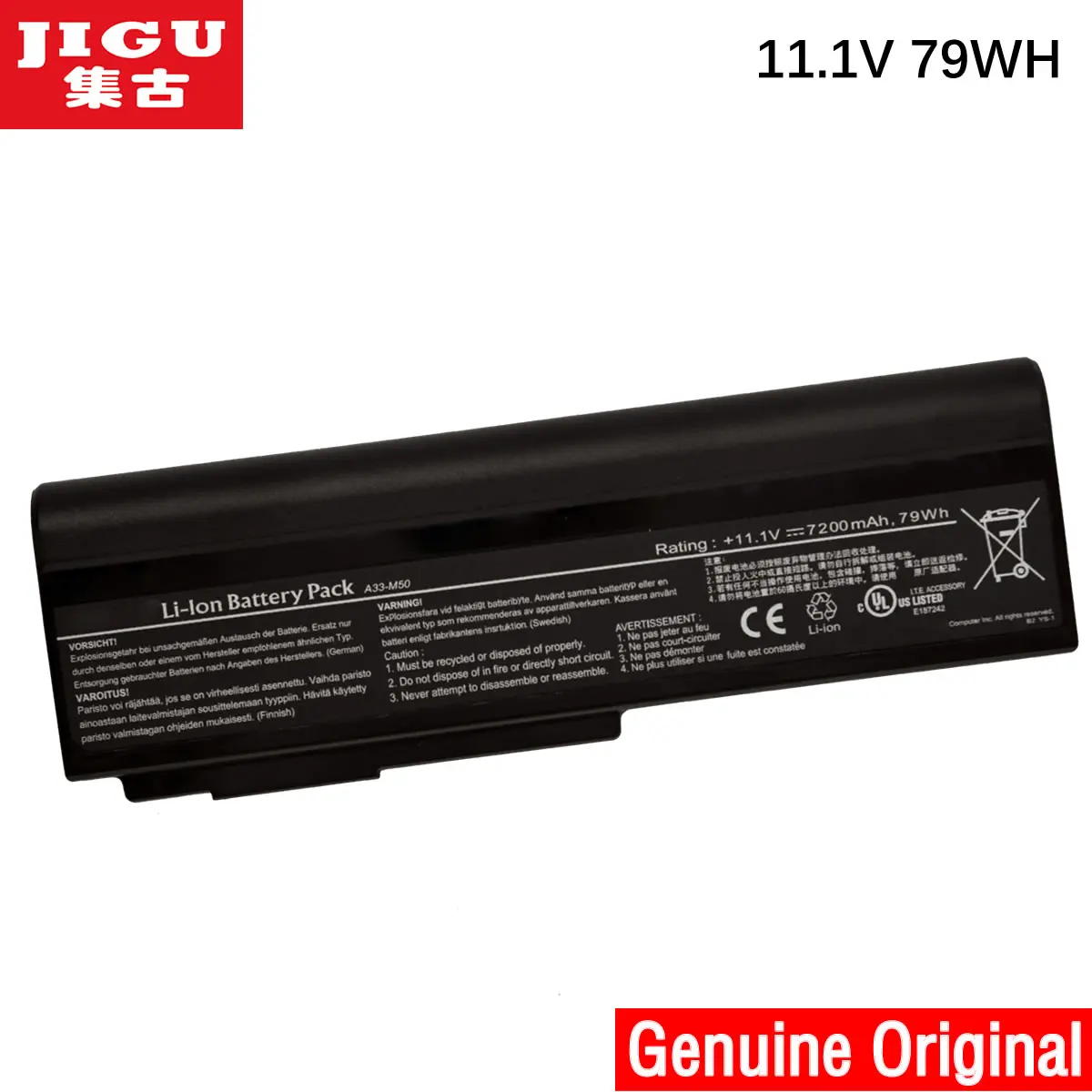 Оригинальный аккумулятор JIGU для ноутбука Asus N61 N61J N61D N61V N53 A32 M50 M50s N53S N53SV 9 ячеек с