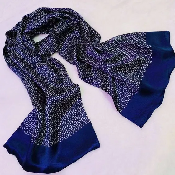 Винтажный шелковый шарф мужской модный цветочный узор с узором пейсли двухслойный Шелковый Атласный шейный платок#4091 - Цвет: 79