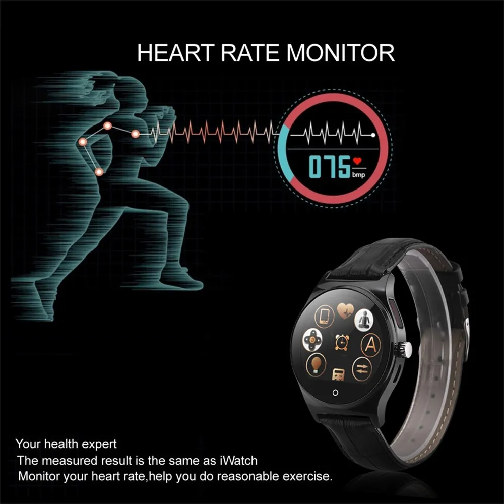 Hot RWATCH R11 Smart Watch Infrared Remote Controller Heart Rate Calls SMS Sedentary Reminder BT Music Pedometer for Android IOS30