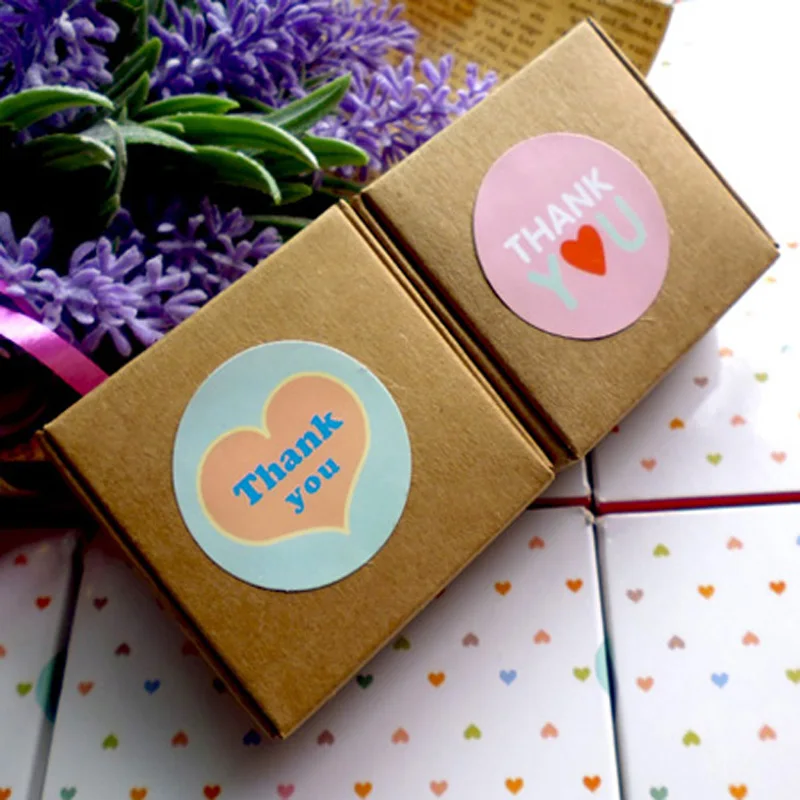 100PCS Cute Creative "Thank You" Gift Decor Stickers,Bakery Cookie