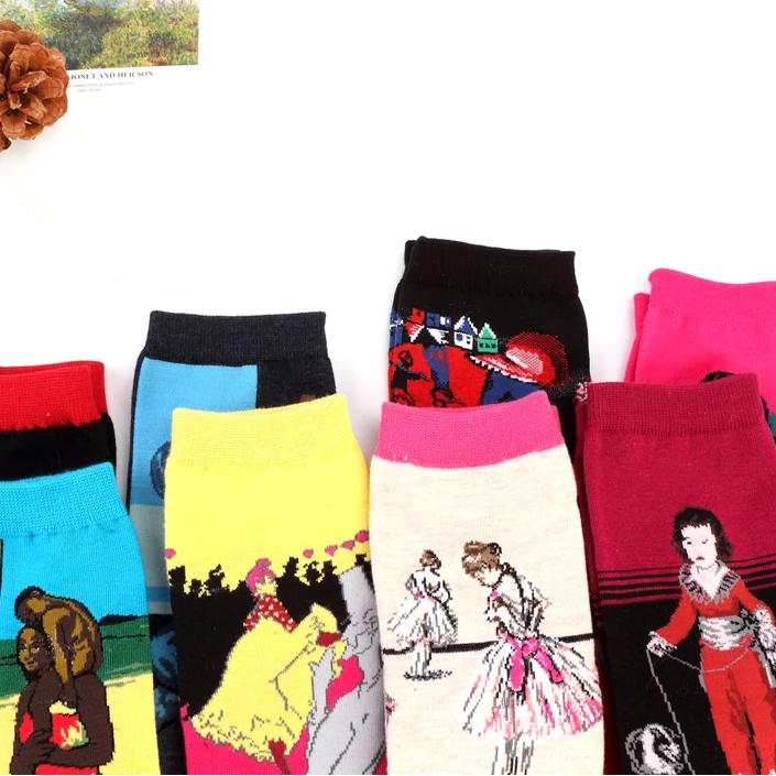 New Women's Retro Art Van Gogh Mural Series Socks - World Famous Oil Paintings for Men and Women - Fun and Quirky image 3