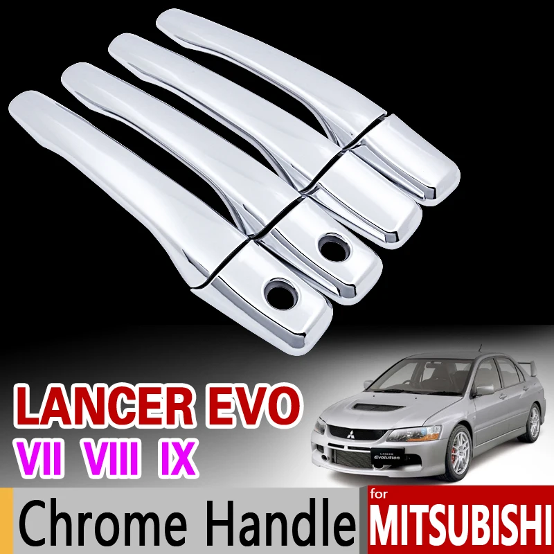 Хромированная крышка ручки двери для Mitsubishi Lancer EVO VII viii-ix отделка 2001 2002 2003 2004 2005 2006 7