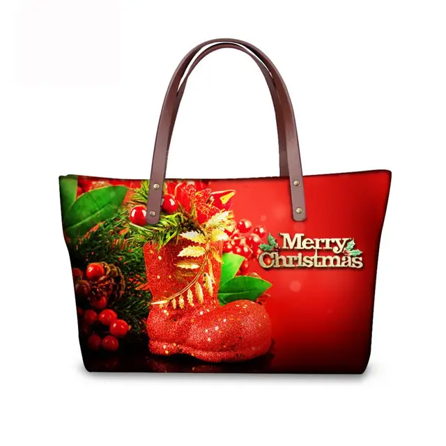 FORUDESIGNS Newest Merry Christmas Women Handbags Luxury Designer Tote ...