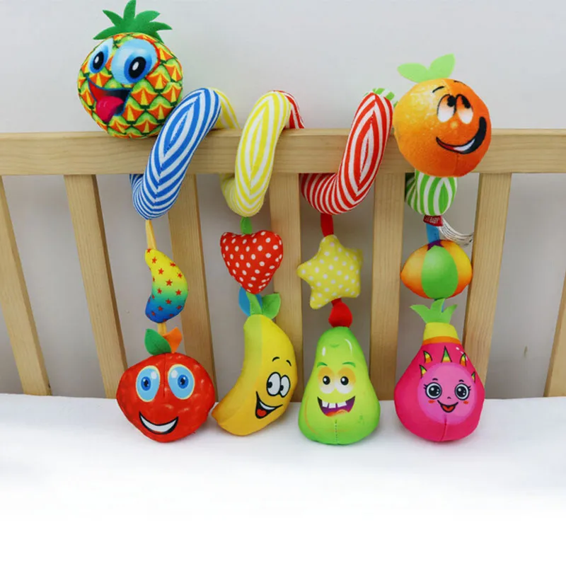 

Fruits Type Infant Toy Baby Crib Revolves Around The Bed Stroller Hanging Development Educational Toy Rattle Mobile