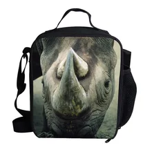 Мода года зоопарк животных обед мешок для детей носорога кулер обед мешок для Обувь для мальчиков Обувь для девочек детей Термальность обед сумки для Обувь для мальчиков