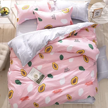 

Lemon Fruit Pink Red Kids Sweet Lovely Bedding Set 3pcs 4pcs Bedlinens 1.5m 1.8m 2m 2.2m Bed Sheet Duvet Cover Pillowcase Double