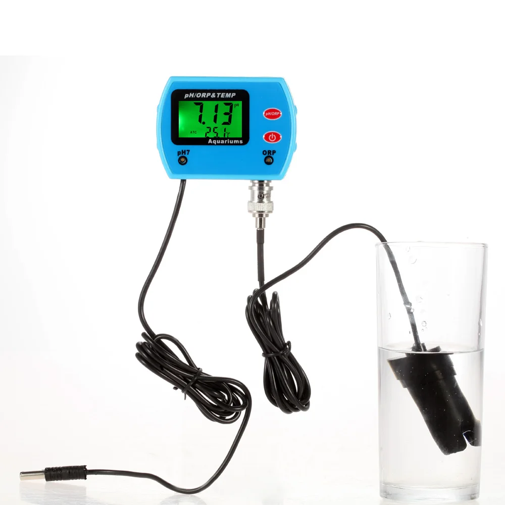 

B PH Meter 3 in 1 aquarium Water Quality Tester Multi-parameter Drink Water Quality Analyser Online ORP TEMP Meter Acidometer