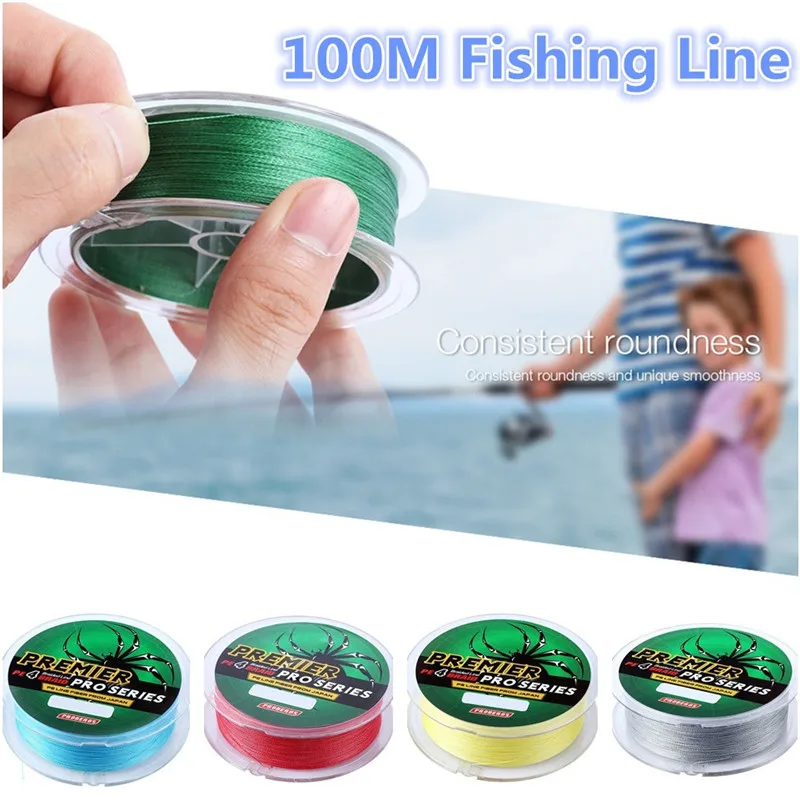 

100M 6LBS to 80LBS Durable PE 4 Strands Monofilament Braided Fishing Line Angling Accessory