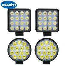 Aslent 4 inch 12v 24v 27W 42W 48W 4800lm Round Led Work Light Bar Spot beam Headlight For 4WD 4x4 Offroad SUV ATV Tractor Truck 