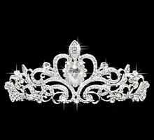 Free shipping Bridal Crystal Tiara Wedding Hair Accessories Jewelry Tiara And Crowns wedding princess headwear 3pcs/lot MYQC001