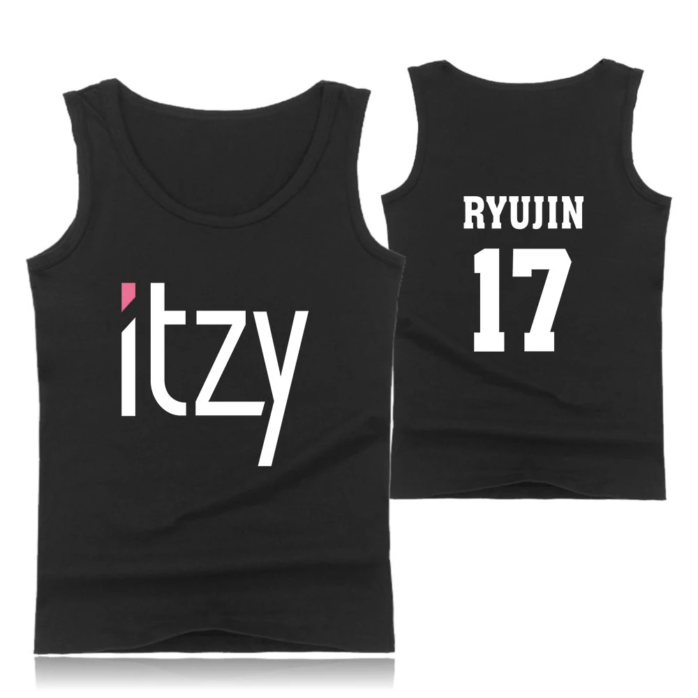 Kpop MIXNINE ITZY YUNA RYUJIN CHAERYEONG LIA YEJI корейский стиль спортивные мужские майки Повседневная летняя одежда принт хип хоп майка
