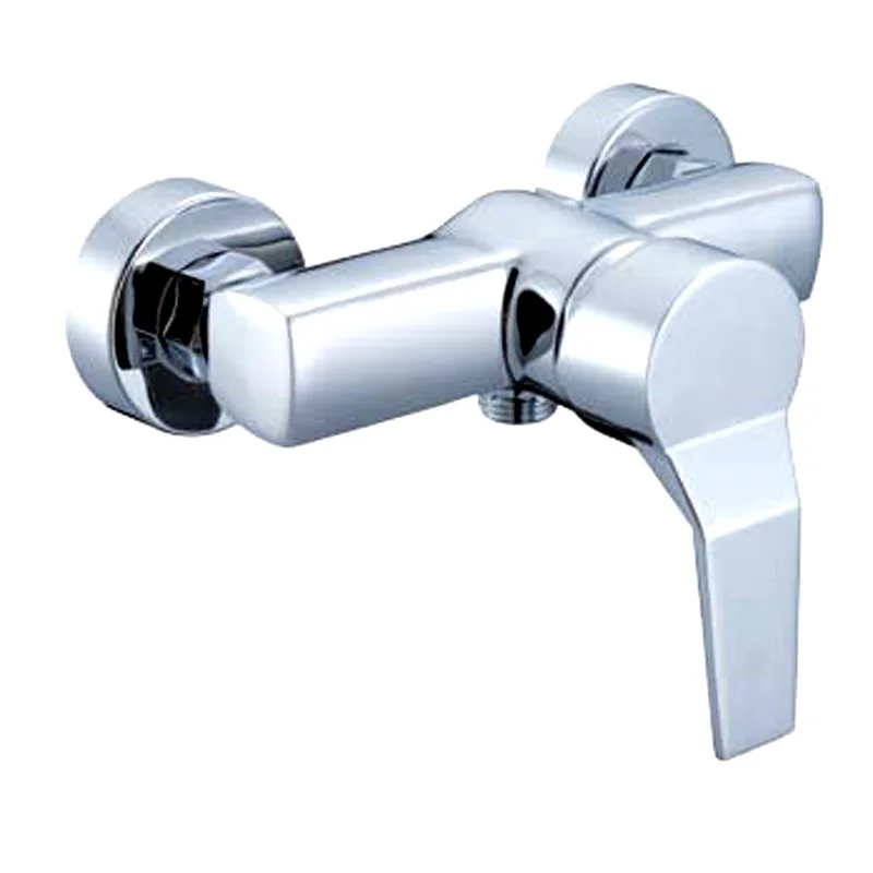 Hot and cold shower faucet copper mixing valve double mixing valve