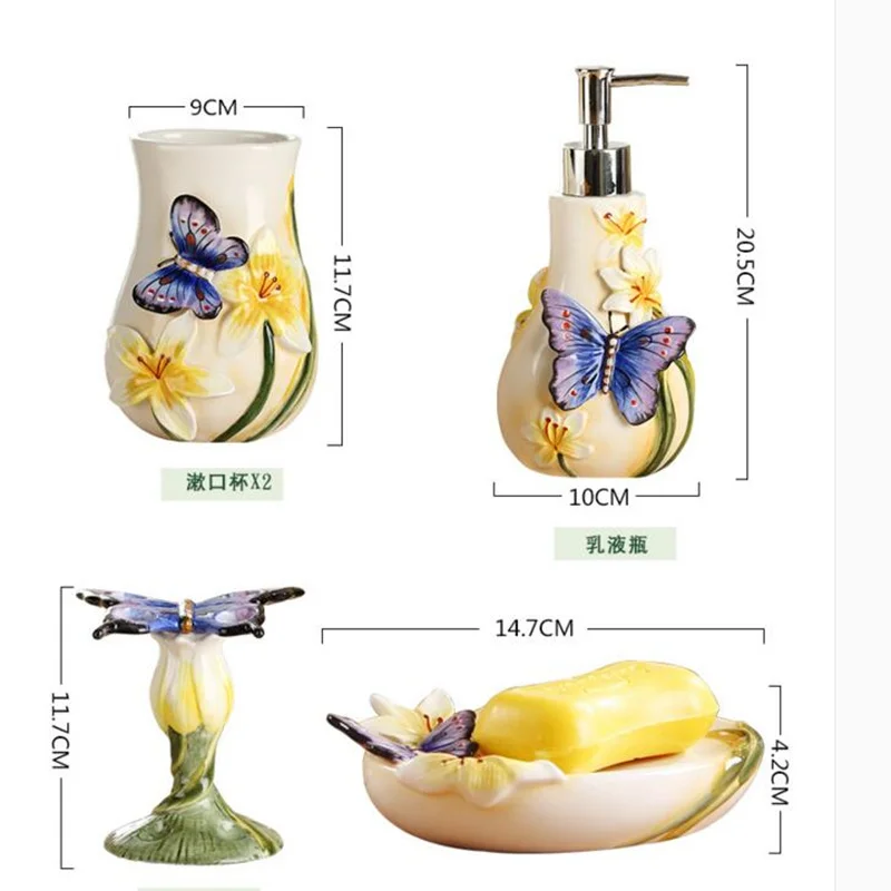 5 шт. набор для ванной комнаты керамический держатель зубной щетки|toothbrush holder|ceramic