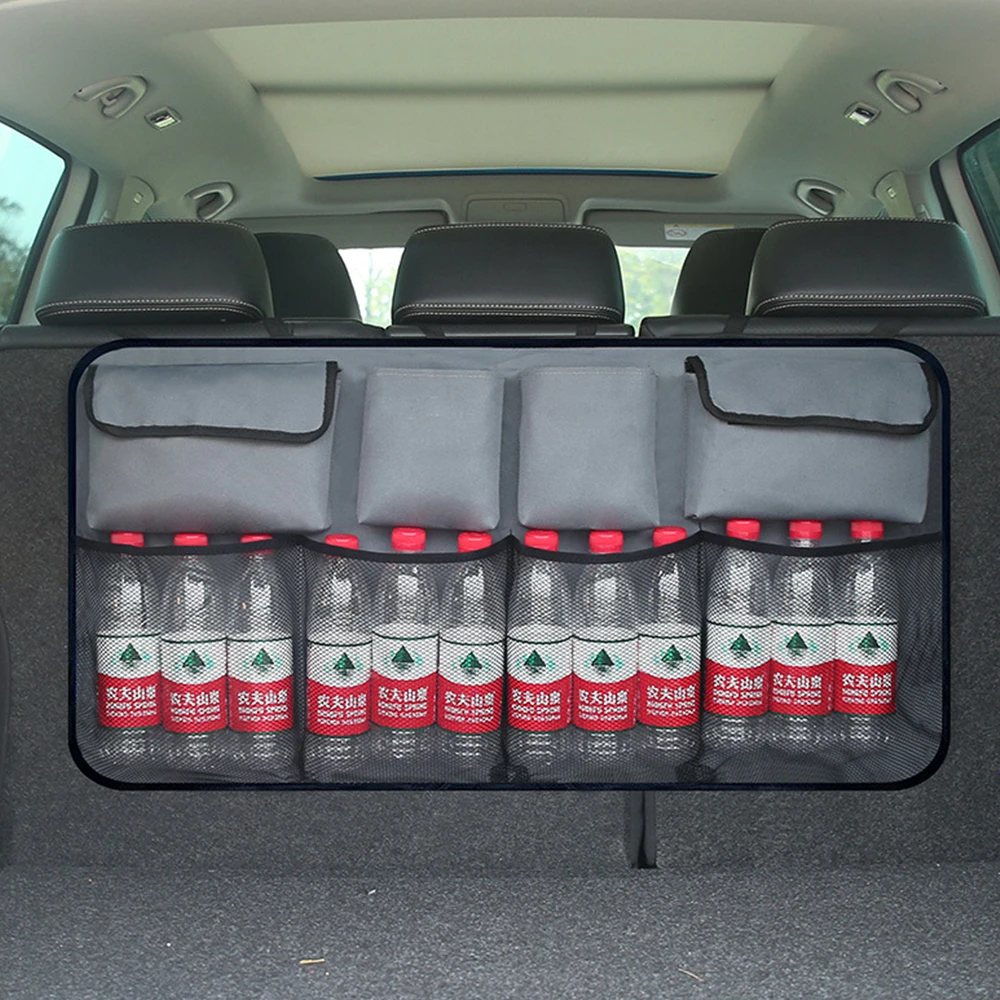Подвесная сумка Multi-function автоматическое хранение Multi-use сиденье для внедорожника хранение Универсальный двухкамерный автомобиль для хранения автомобиля - Название цвета: dark gray
