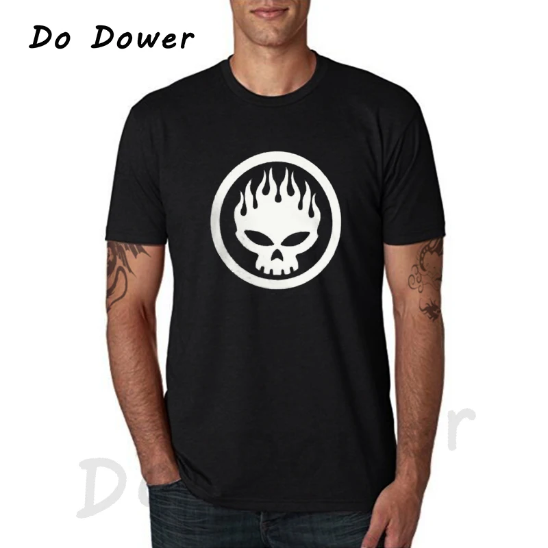 

2018 Printed T Shirts Online O-Neck New Popular The Offspring Skull Rock Band Black Size XS-3XL Men Short Sleeve Print Tee