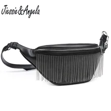 Jiessie& Angela Женская поясная сумка черного цвета из искусственной кожи поясная сумка дизайнерская поясная женская сумка винтажная поясная сумка дорожные сумки