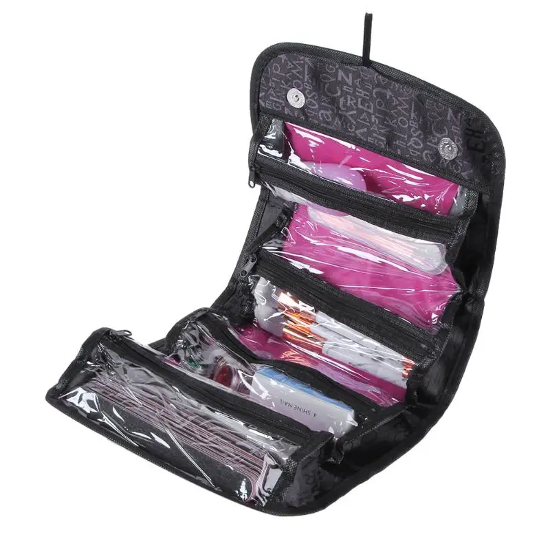 

Folding Make Up Cosmetic Bag Case Big Capacity Women Makeup Bag Hanging Toiletries Travel Storage Kits Portable Organizer
