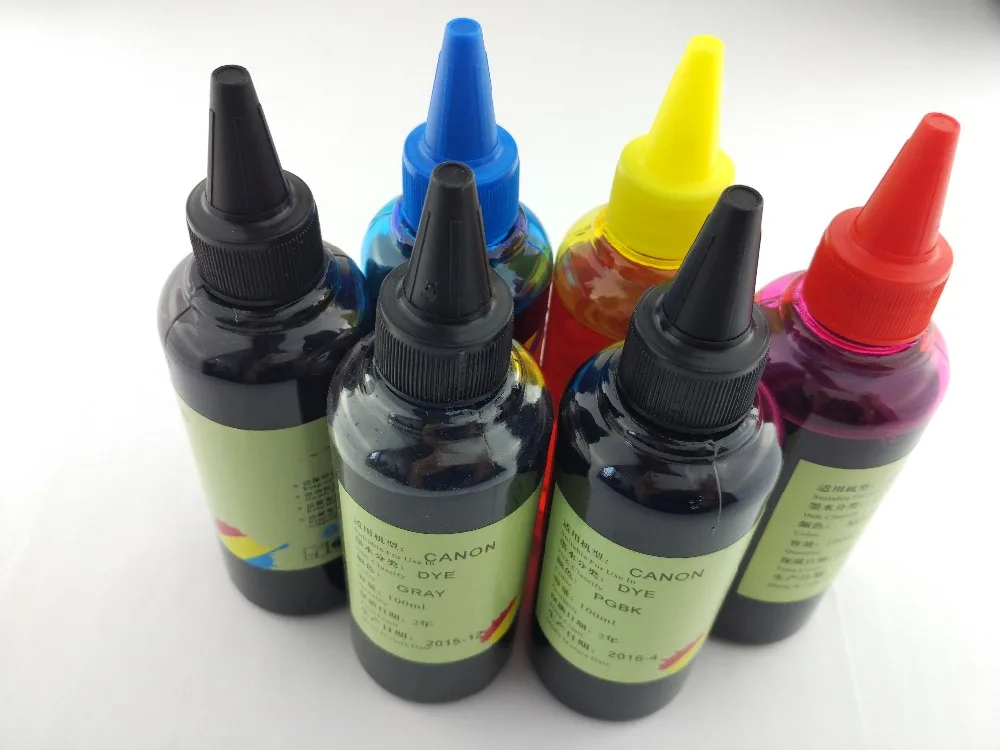 

6x100ML Quality Dye Photo Ink For Canon PIXMA MG6310 MG7110 iP8710 MG7510 MG6610 MG5610 printers