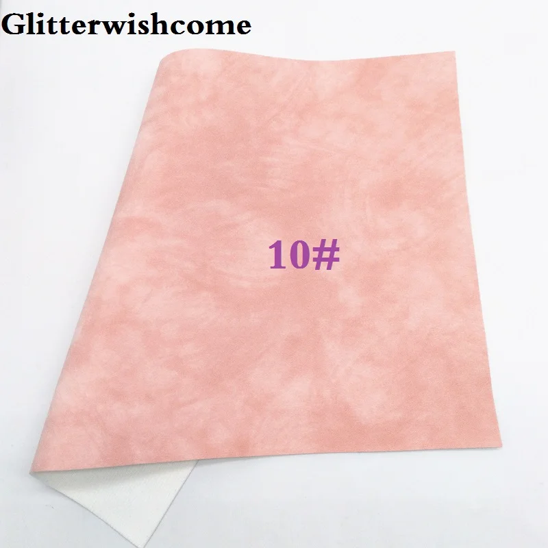 10 Glitterwishcome 21X29 см A4 размер винил для бантов нубук кожа Fabirc искусственная кожа листы для бантов, GM174A - Цвет: 10
