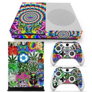 

For Xbox one s console sticker and 2 controllers sticker for XBOX ONE S vinyl sticker for xbox one s pvc sticker---0197