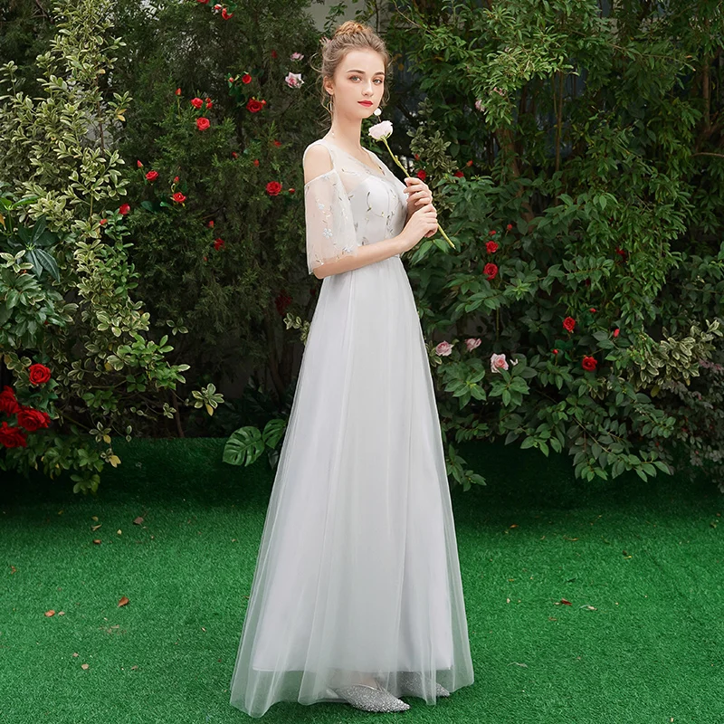 Женское кружевное платье подружки невесты Beauty Emily длинное ТРАПЕЦИЕВИДНОЕ ПЛАТЬЕ