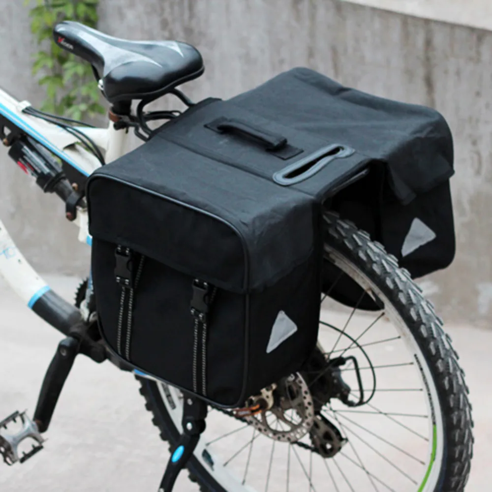 Top Mountain Bike Rear Rack Bag Waterproof Bicycle Trunk Bag Pannier Carrier Luggage Pannier Bag Double Side Rear Rack Tail Seat 4