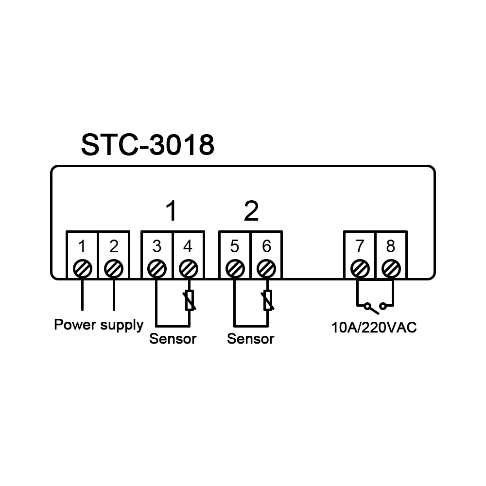 C/F цифровой регулятор температуры 110 В 220 в термостат 10 А/240 В STC-3018 реле терморегулятор Отопление охлаждение для инкубатора