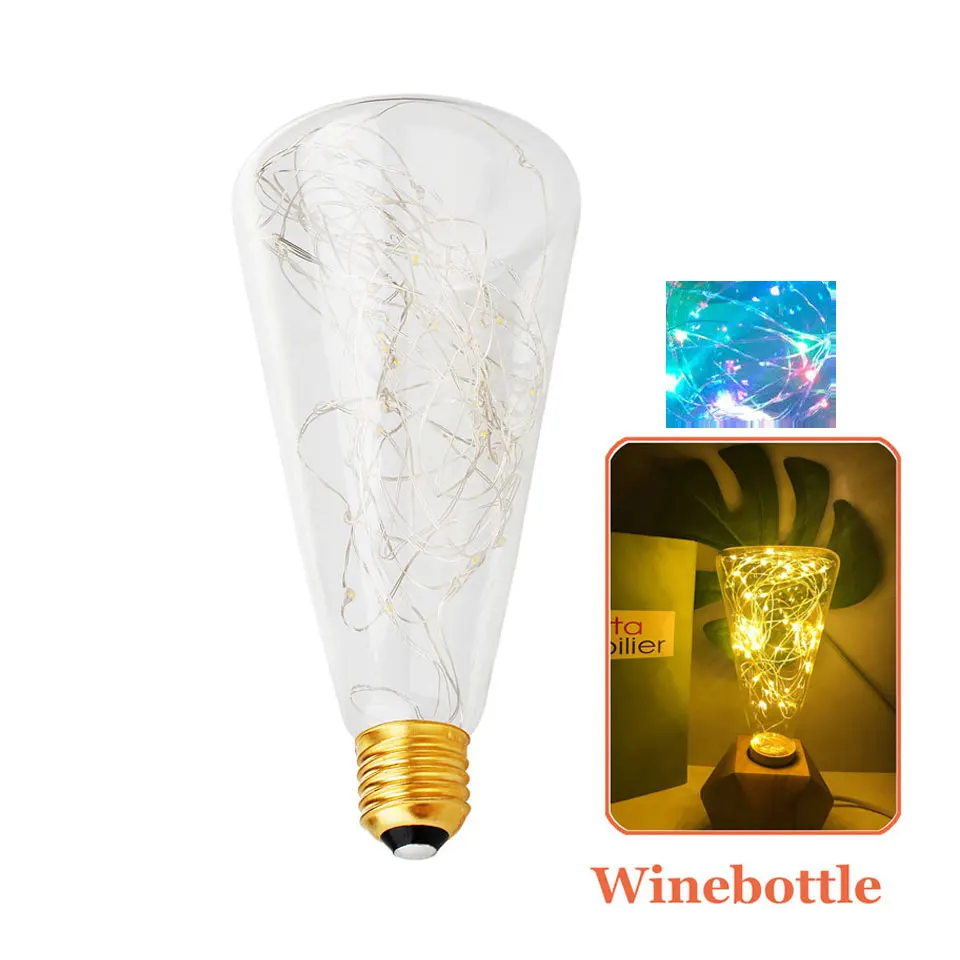 E27 Vintage Design Fairy LED Bulb 3W String Light Filament Lamp For Decor Christmas Holiday Wedding lighting 110V/220V | Освещение