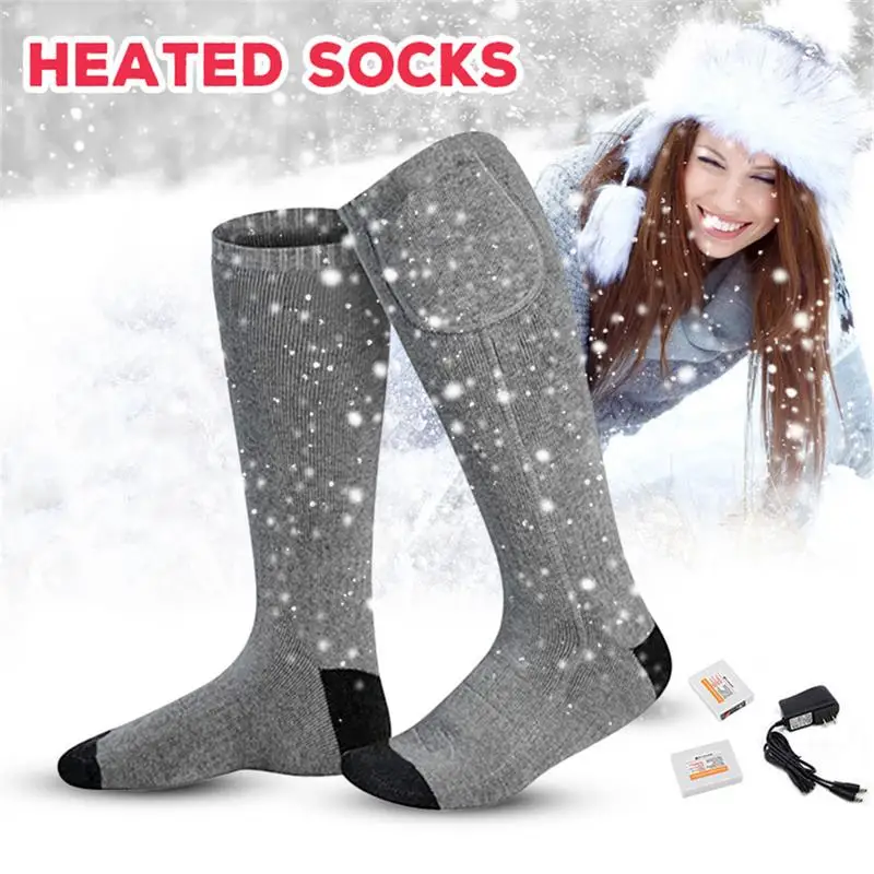 

Rechargeable thermostat heating socks can be washed protected from cold and warm
