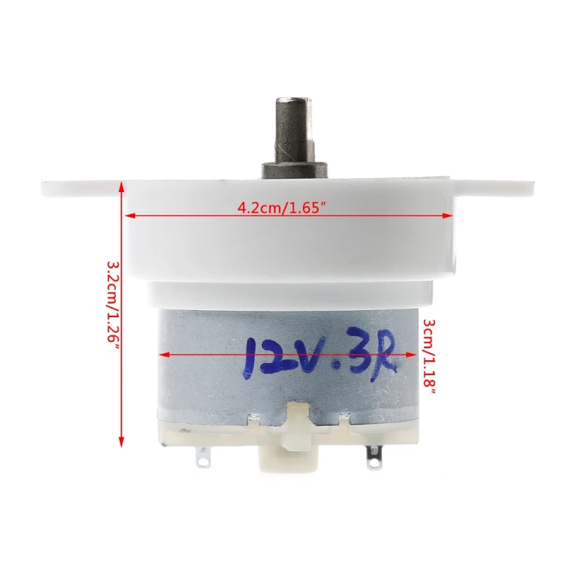 

DC 12V 3 RPM High Torque Cylinder Electric Micro Motor Gearbox Slow Down Mute
