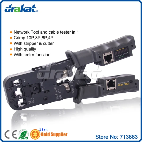 

10/8/6/4 Pin Multifunctional Ratchet Network Test Tool