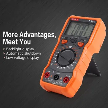 

Digital Multimeter Multitester NJTY T21A DC/AC Voltage Current Meter Handheld Ammeter Ohm Diode NCV Tester 2000 Counts