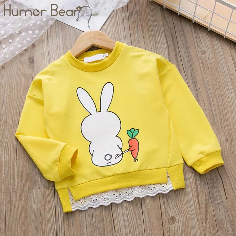

Humor Bear Kids T-shirt Autumn Long-sleeve Girl Children Clothes Cartoon Brand Child Coat Outwear Clothing 2-6Y