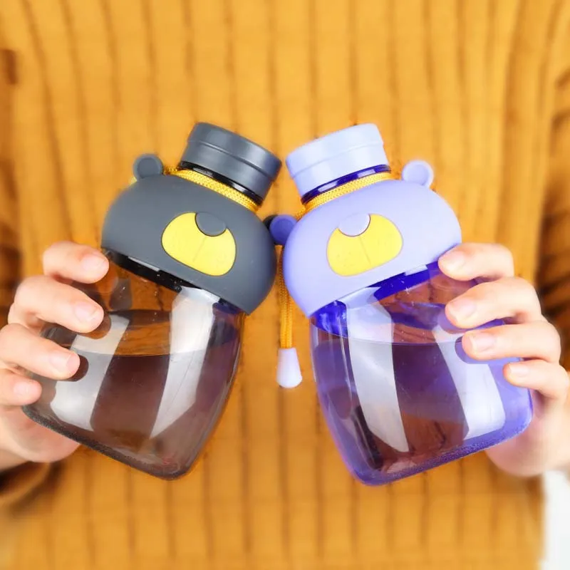 

BPA Free Leak-Proof 540ML Water Cup for Baby Kids Cartoon Kid Kettle School Water Drinking Bottles Cute Bear Shaker Drink Cup
