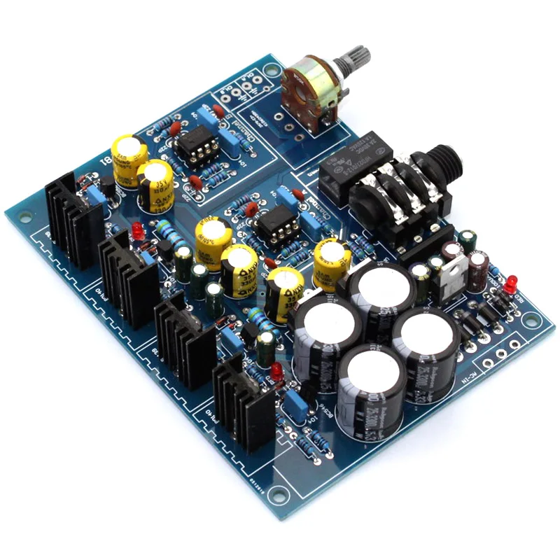 Headphone Amplifier Board NE5532 BD139 BD140 for 32-600 Ohm Speaker AC 12V-0-12V or AC15V-0-AC15V Headphone Amplificador