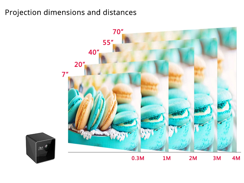 Мини-проектор 1080P беспроводной wifi мобильный проектор Поддержка Miracast DLNA карманный проектор домашний кинотеатр 5,1 мультимедийный проектор DLP аккумулятор