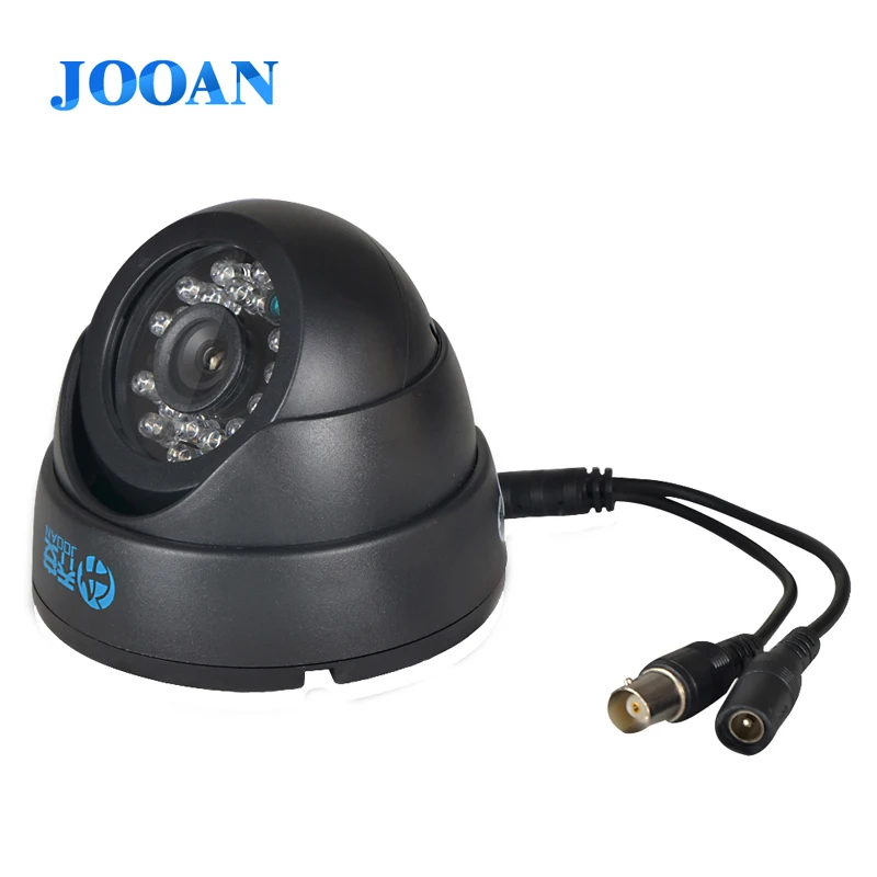 JOOAN 1/3 Color CMOS 700TVL Dome MINI CCTV Camera HD Indoor Black 24 IR Leds Day Night Security Home Video Surveillance Camera|video surveillance